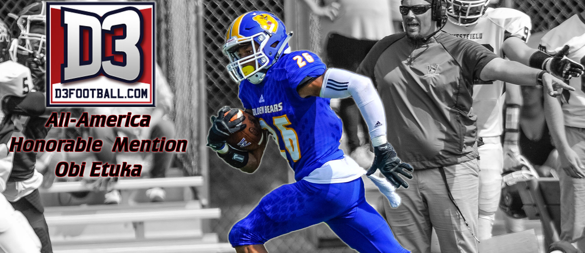 Obi Etuka Named Honorable Mention All-American by D3football.com