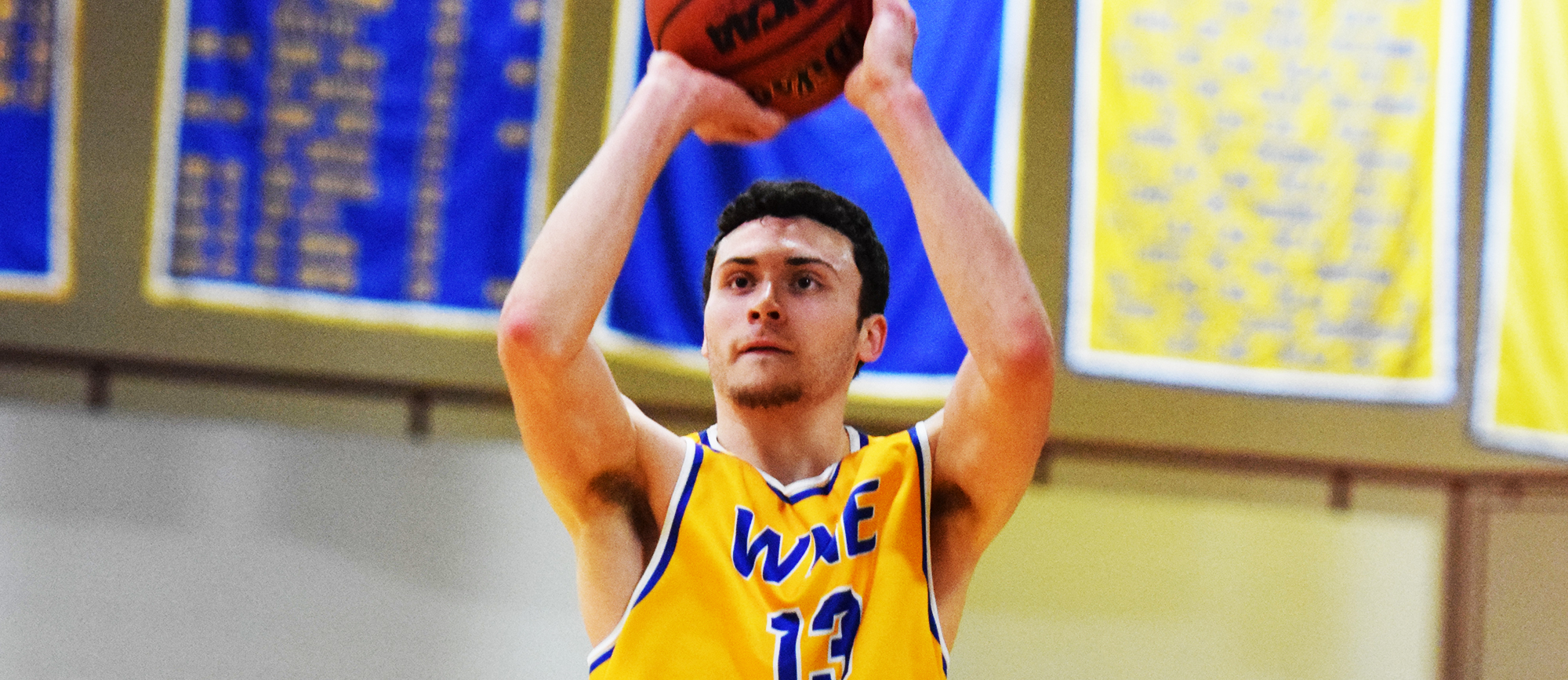 Freshman Alex Sikorski scored 16 points off the bench in Western New England's 91-79 win over Dean on Thursday. (Photo by Rachael Margossian)