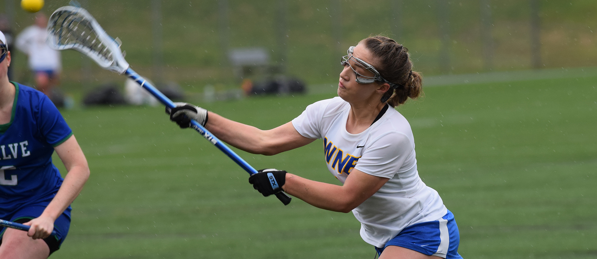 Junior Rachel Canning led the Golden Bears with a game-high six goals in Tuesday's loss to Salve Regina. (Photo by Rachael Margossian)