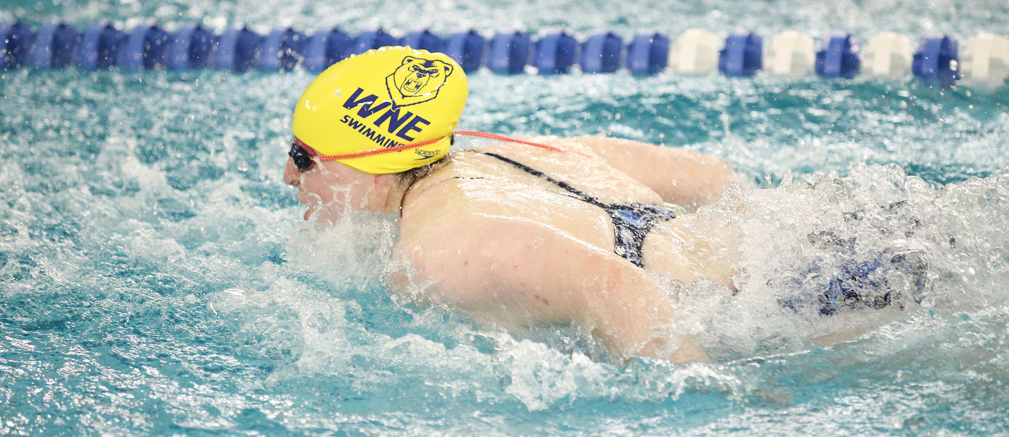 Senior Erika Sheinhait posted two event wins in Western New England's victory at Elms on Wednesday (Photo by Chris Marion).