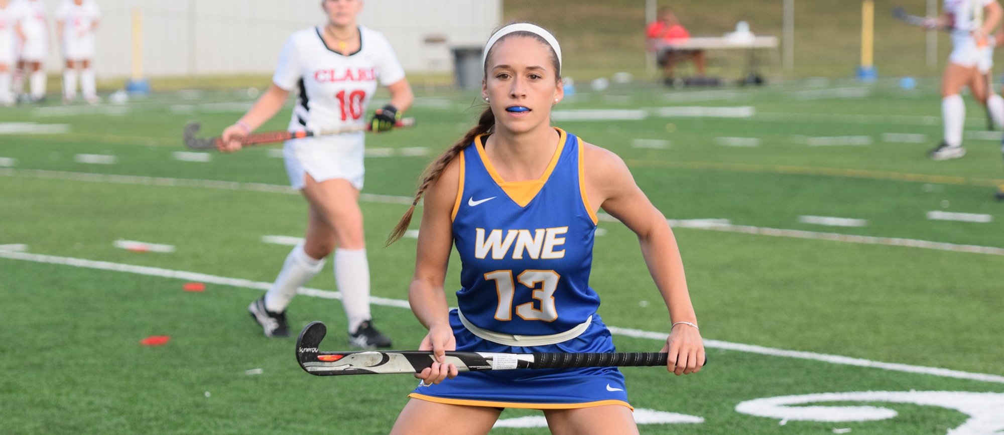 Jackie Clark accounted for one of Western New England's two goals in Wednesday's loss to Roger Williams. (Photo by Rachael Margossian)