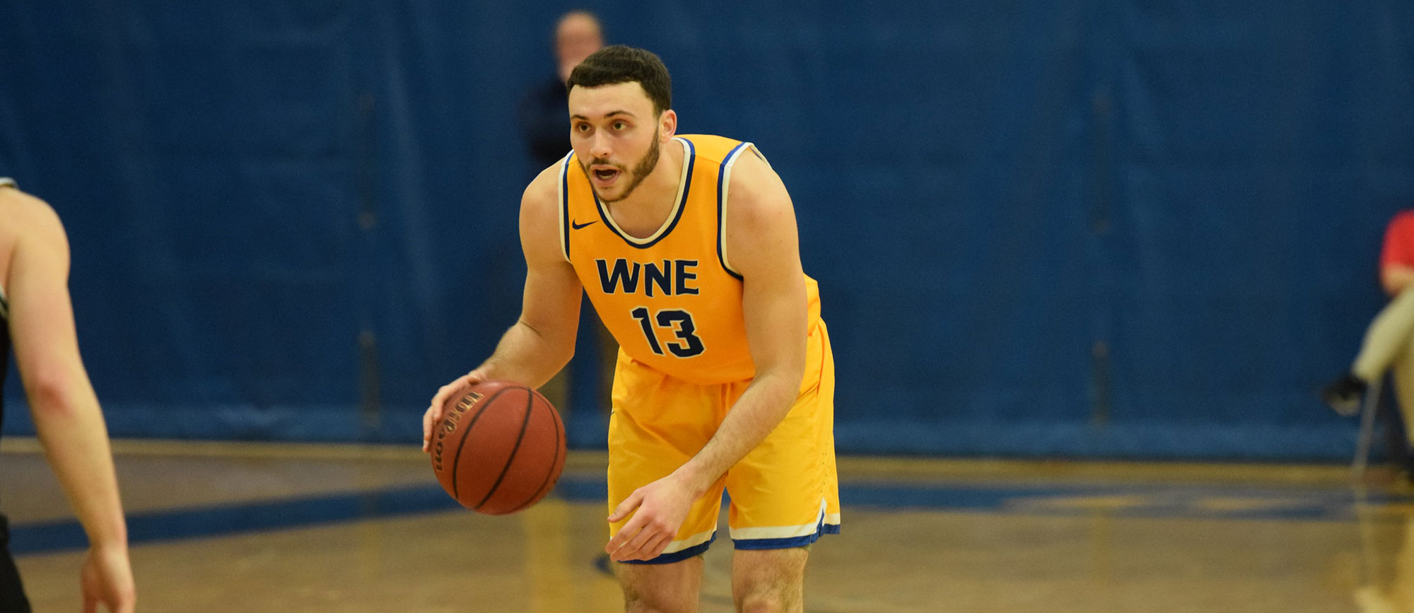 Alex Sikorski scored 17 points in an 83-72 loss to Roger Williams on Tuesday. (Photo by Rachael Margossian)
