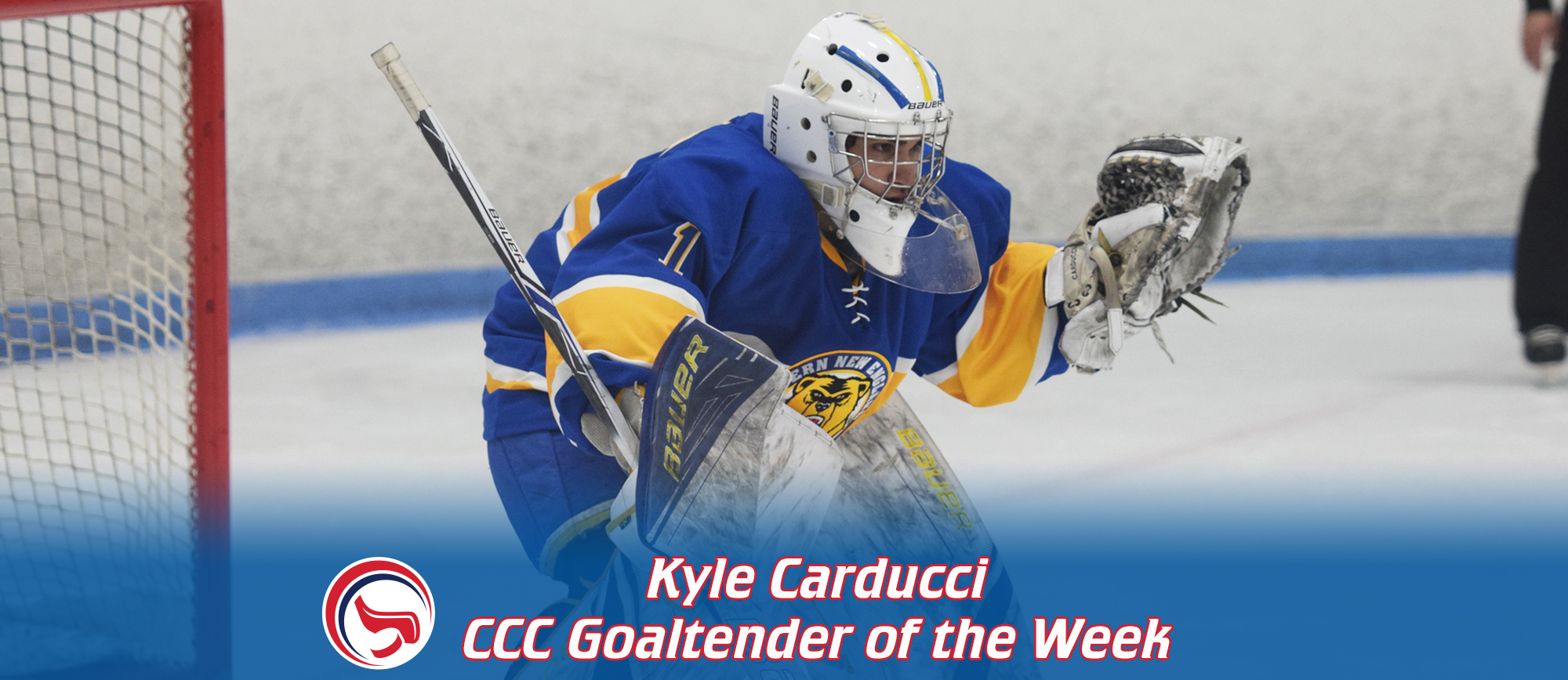 Kyle Carducci Selected as CCC Goaltender of the Week