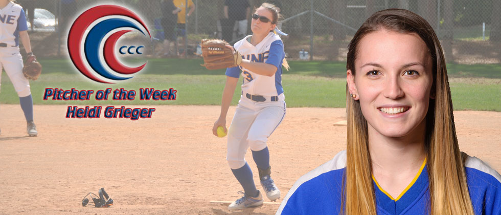 Heidi Grieger Named CCC Pitcher of the Week