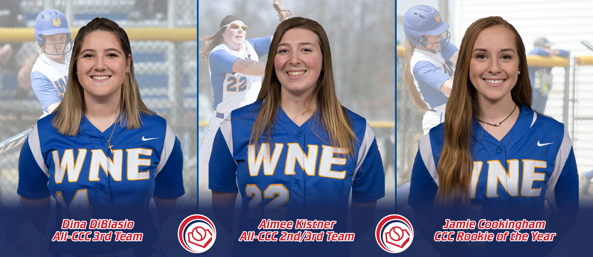 Cookingham Named CCC Rookie of the Year, Kistner & DiBlasio Earn All-CCC Accolades
