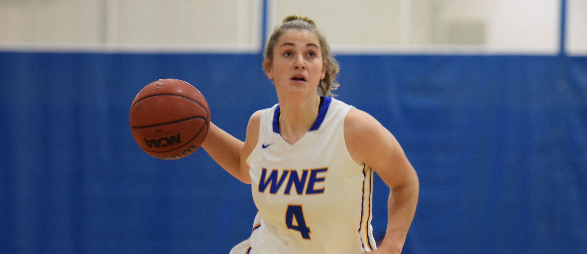 Lauren Chadwick scored a career-high 15 points in a 53-42 win over U. of New England. (Photo by Rachael Margossian)