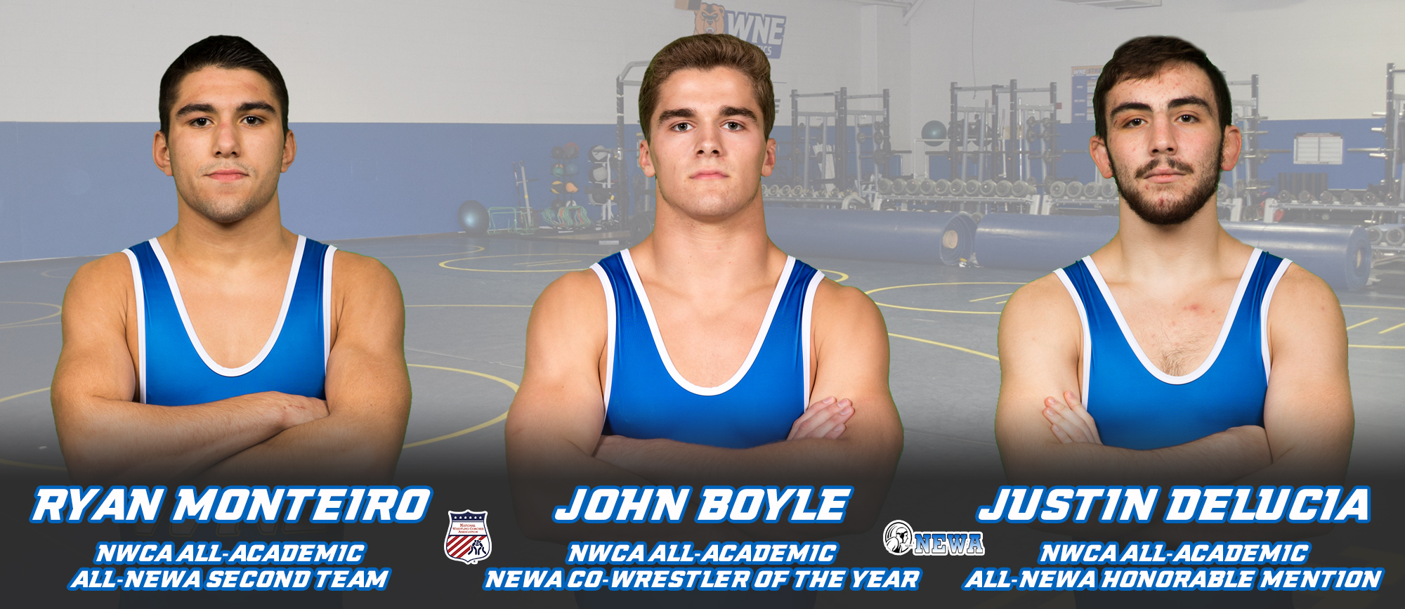 Boyle, Monteiro & DeLucia Among Eight Golden Bears Honored by NWCA & NEWA