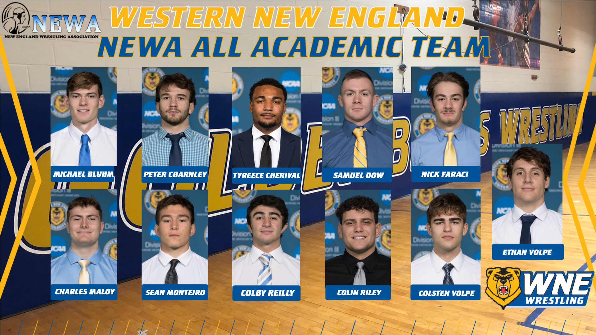 11 Golden Bears Named to NEWA All-Academic Team, Two Named to All-NEWA Teams