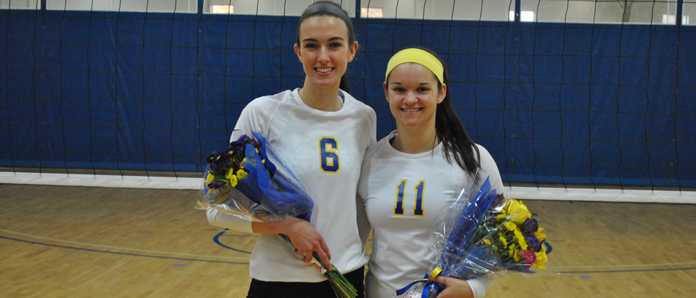 Volleyball Cruises to 3-0 Sweep of Wentworth on Senior Day