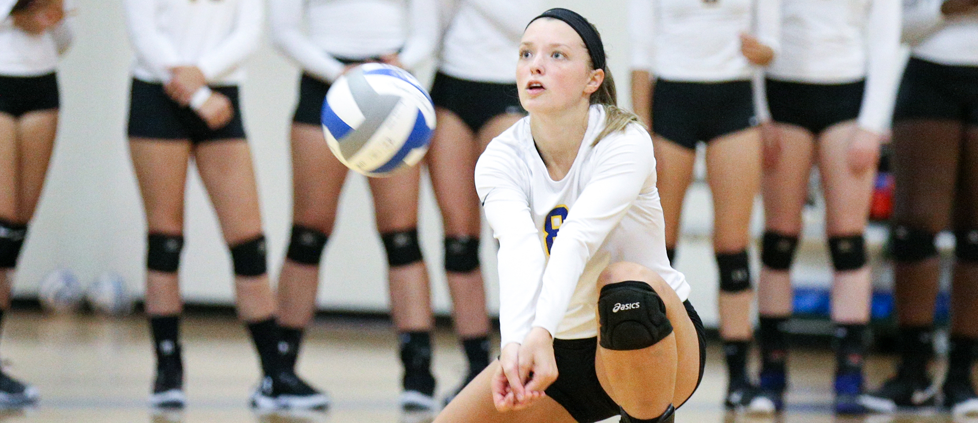 Junior Ashley Matthews recorded 15 kills in Western New England's 3-1 loss to Clark on Thursday. (Photo by Chris Marion)